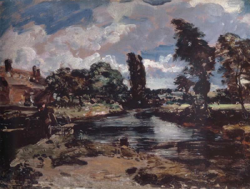John Constable Flatford Mill from a lock on the Stour France oil painting art